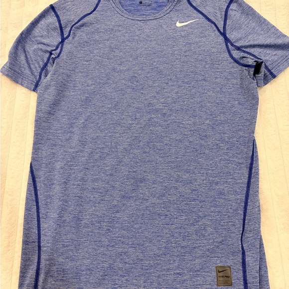 Nike Other - Nike Pro Heathered Blue Dri-FIT Shirt